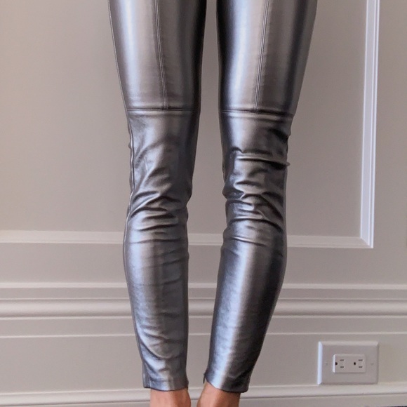 Zara trafaluc metallic leather leggings 💿 - Picture 11 of 16